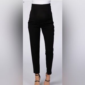 SOLD Pink blush maternity black cropped pants